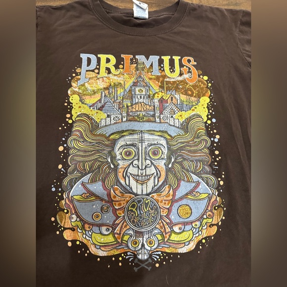 Primus Concert Tour 2016 Chocolate Factory Band T-Shirt Size Medium Punk Rock